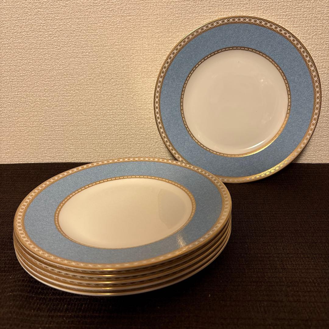 ウェッジウッド　ユーランダー　ペールブルー　デザートプレート　20.5cm