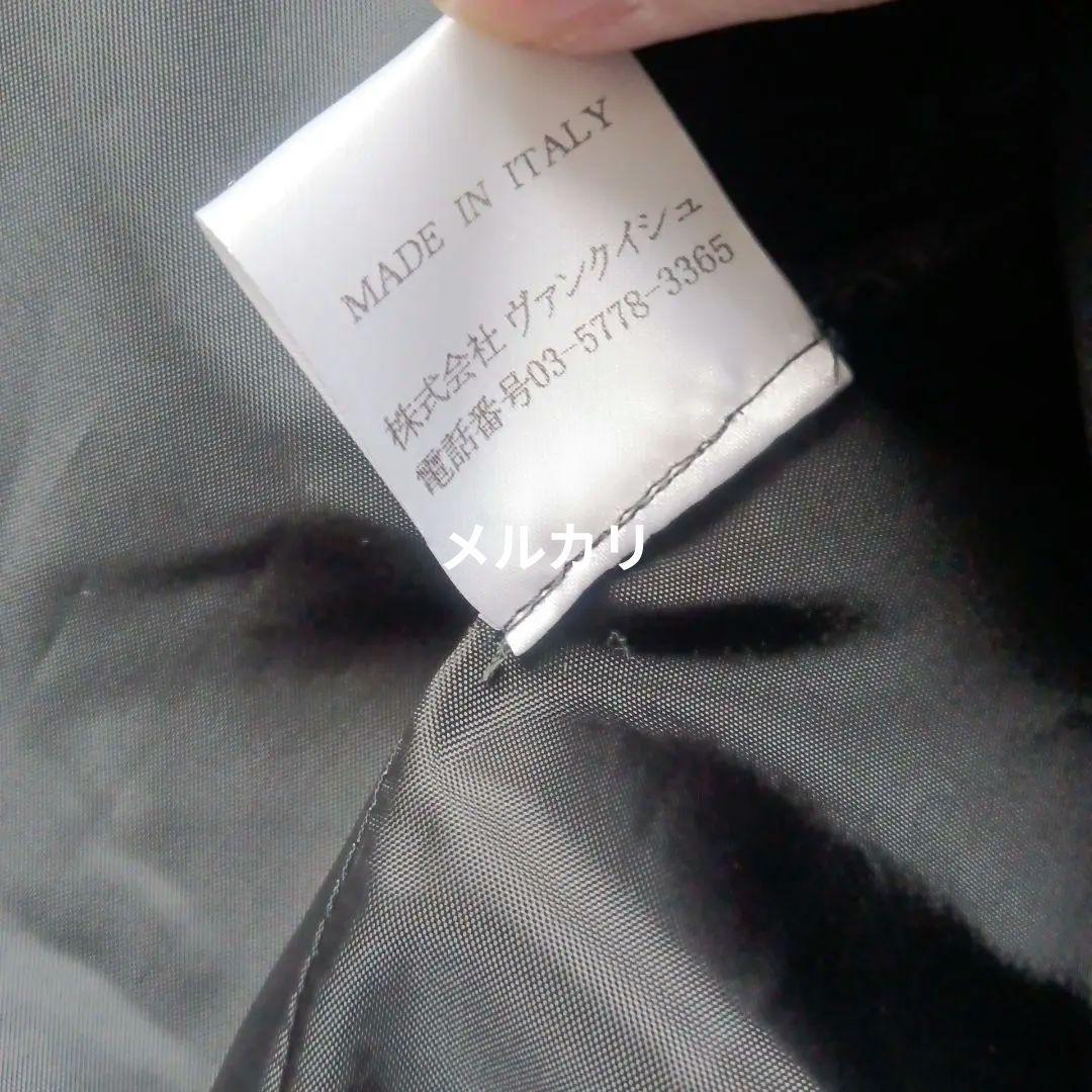 ム*ん様 Ki㈱ヴァンクイシュ.イタリア製ロングコート黒フォーマル高級