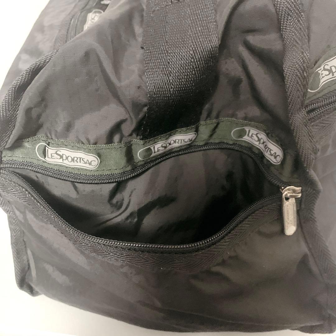 LeSportsac レスポートサック 大型ボストンバッグ ポーチ付 ブラック