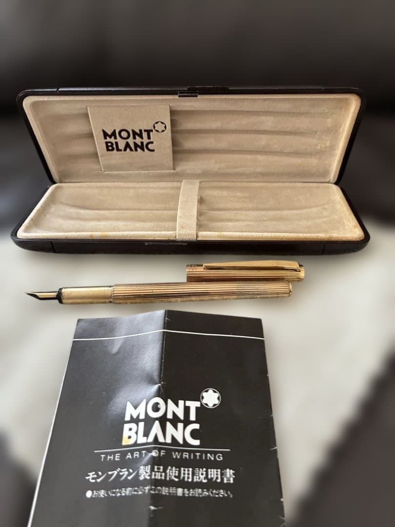 ◾️MONT BLANC モンブラン◾️ノブレス万年筆◾️ゴールド◾️化粧箱、冊子付◾️