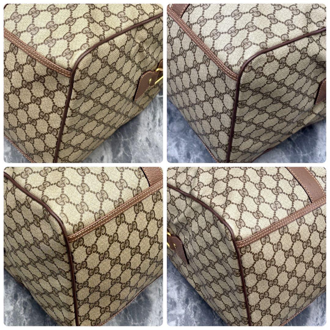 ✨美品✨GUCCI GGボストンバッグ ショルダー ベージュ ブラウン レザー