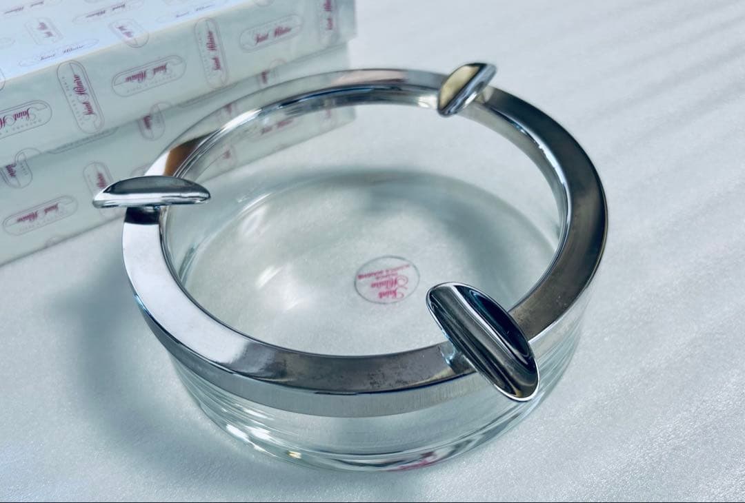 SAINT HILAIRE サンティレール クリスタル灰皿　銀製口枠