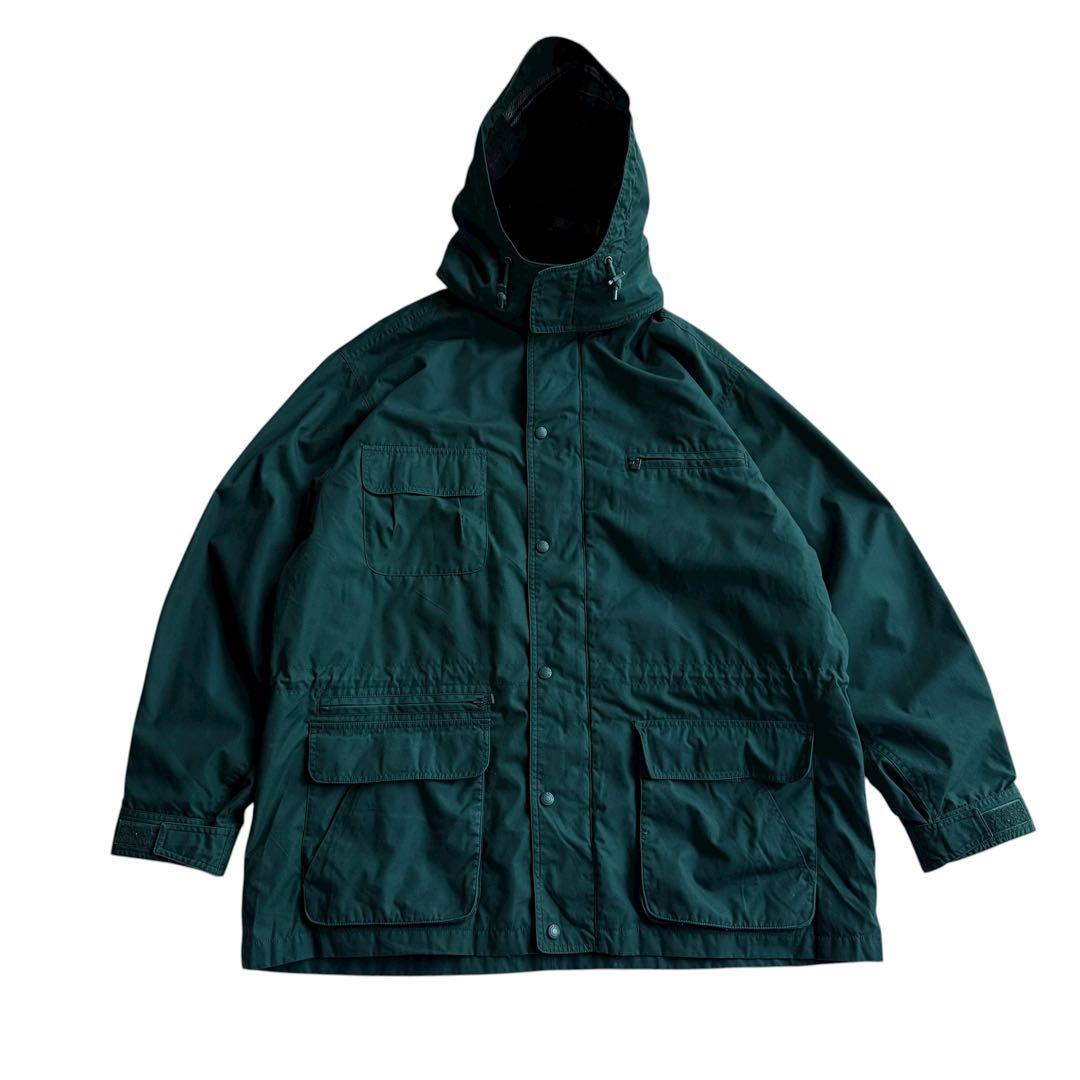 エディバウアー ビンテージ マウンテンパーカ グリーン アウトドア 裏地ネル