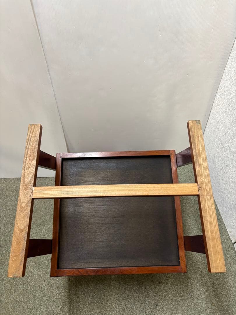 ① 昭和レトロ　和家具　和風アームローチェア　座椅子　ヴィンテージチェア当時物