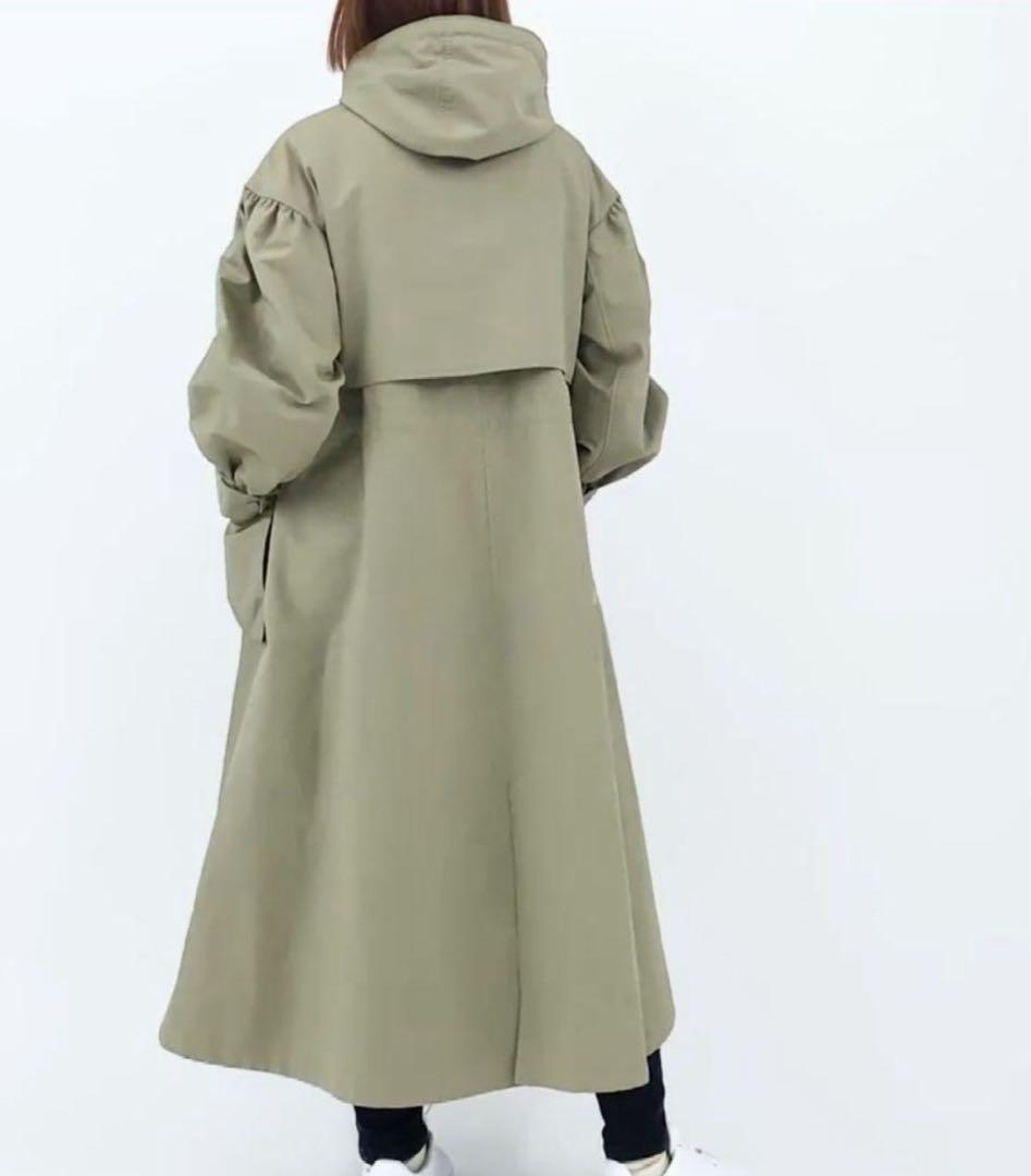 【新品】ボーダーズアットバルコニー ボリュームスリーブ コート　カーキ
