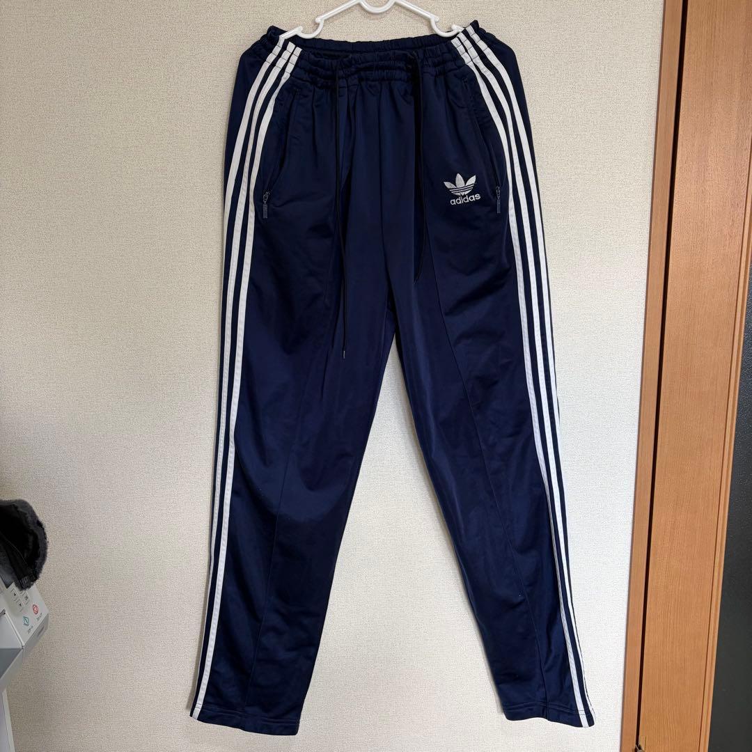 adidas トラックパンツ ジャージパンツ ネイビー ブルー