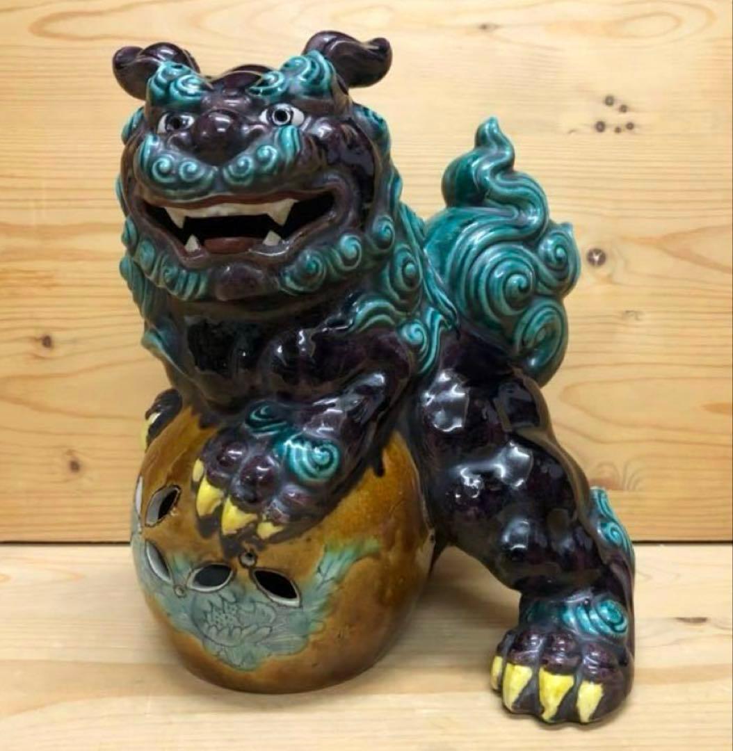 未使用/特価❕九谷焼/唐獅子の置物/1個　インテリア/魔除け
