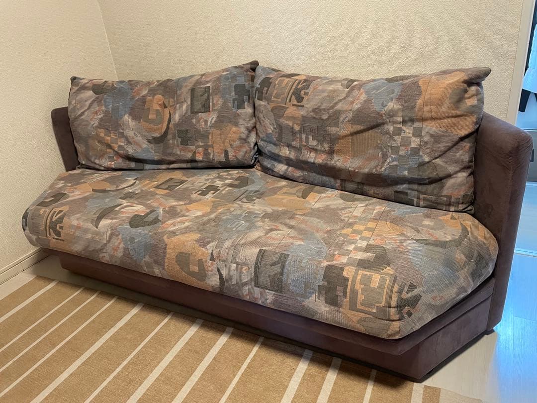 引き取り限定！ モダンファブリック3人掛けソファ