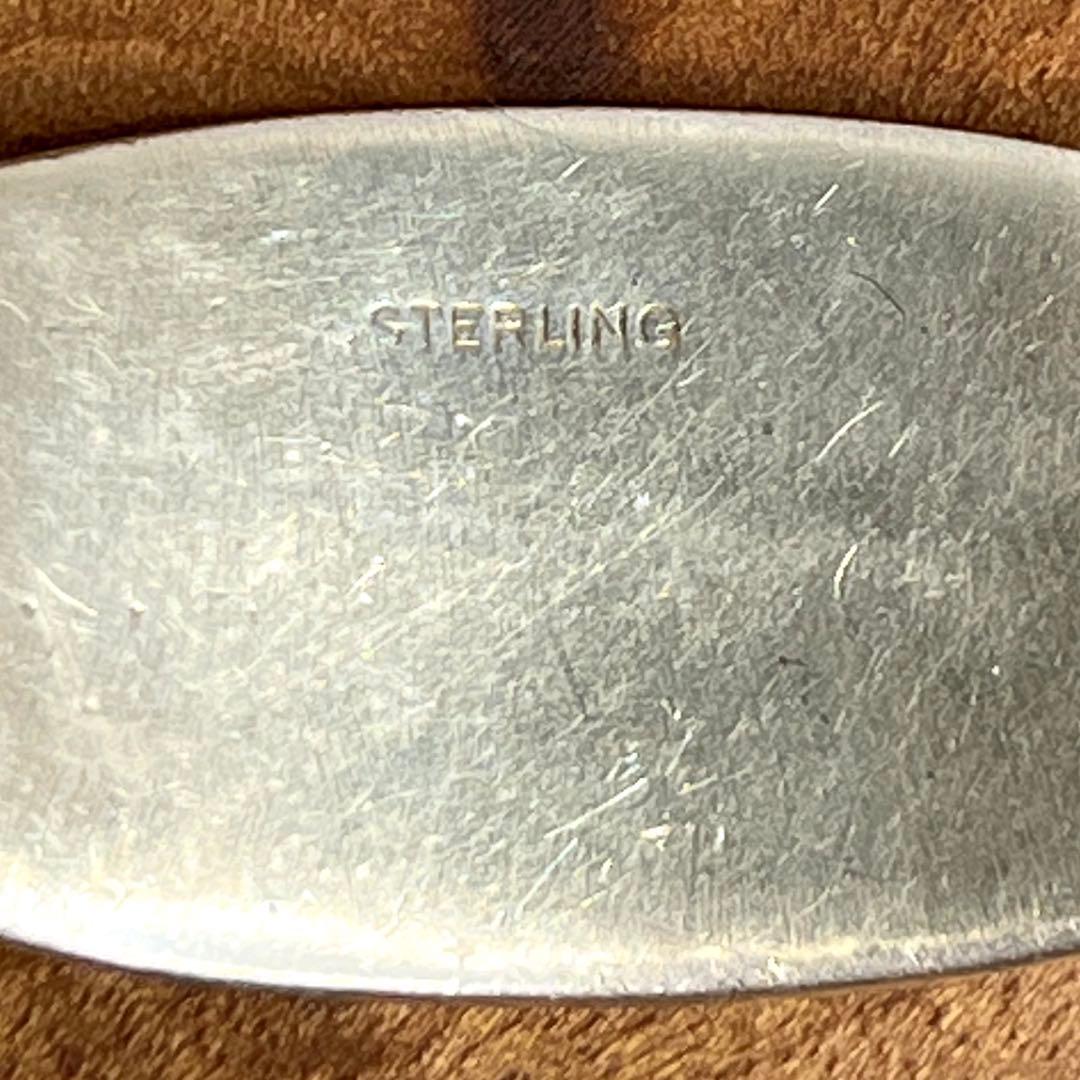 US ヴィンテージ シルバー IDヘビープレート ブレスレット STESLING