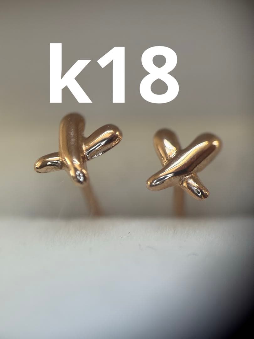 k18 素材　ピアス