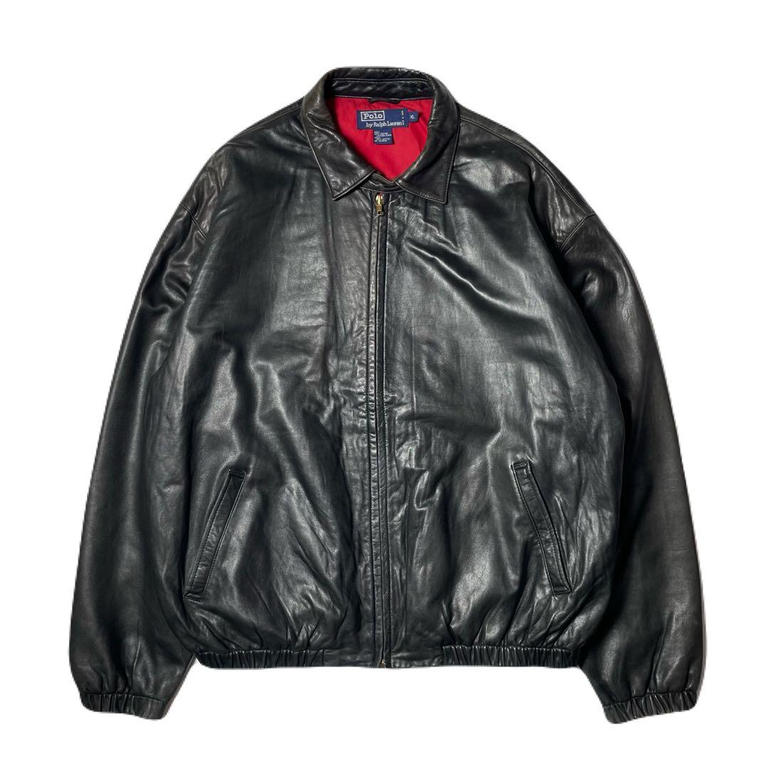 り*す様 【極上】90s 00s ラルフローレン レザージャケット ポニー無し