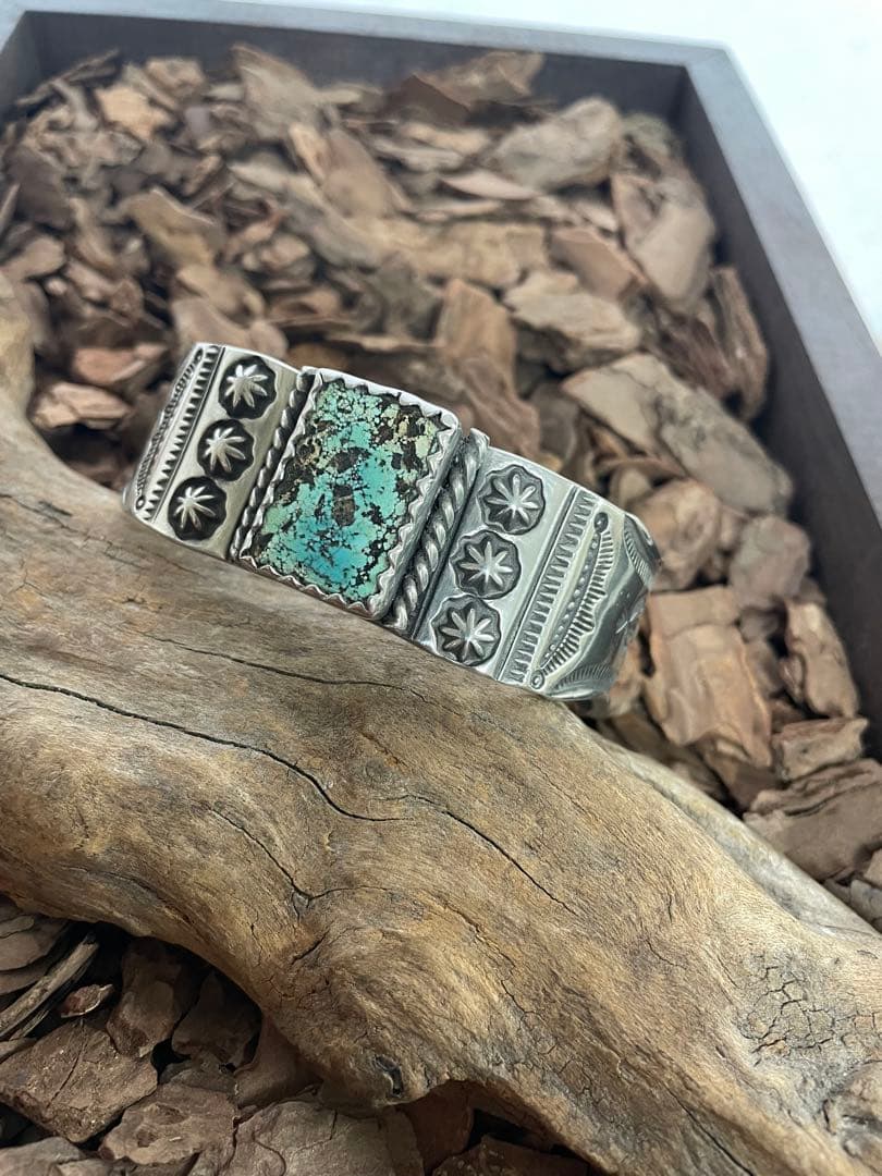 m*a様 ターコイズバングル　幅2.4cm 腕周り18cm