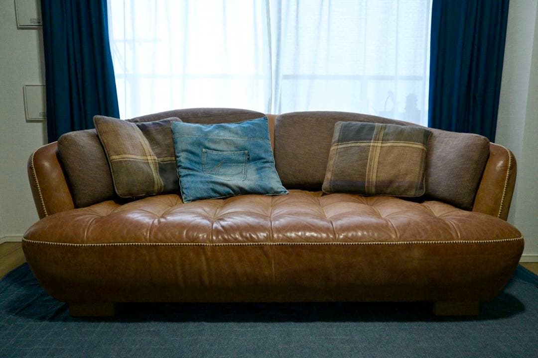 オピアムフレンズソファ 2.5人掛け OPIUM ブラウンレザー