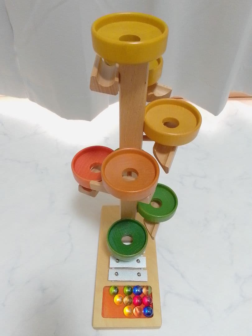☆美品☆ BECK ベック社 トレイクーゲルタワー 木製 ビー玉 スロープトイ