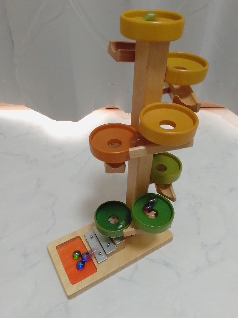 ☆美品☆ BECK ベック社 トレイクーゲルタワー 木製 ビー玉 スロープトイ
