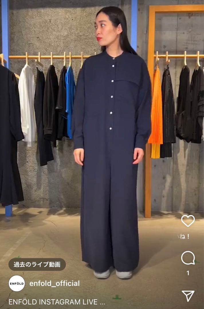 週末値下☆卒入学☆エンフォルド☆ジャンプスーツ オールインワン ネイビー 36