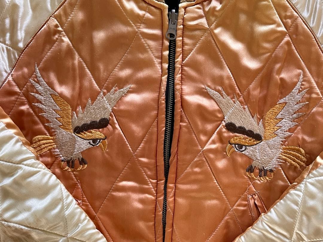 東洋エンタープライズ　シュガーケーン　日本地図刺繍 スカジャン 黒/金