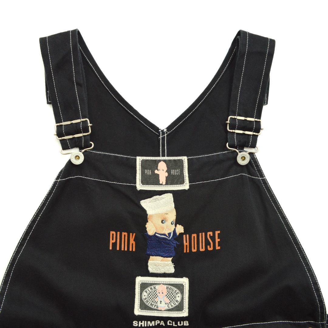 【極美品】PINK HOUSEピンクハウス日本製 レトロキューピーサロペット黒