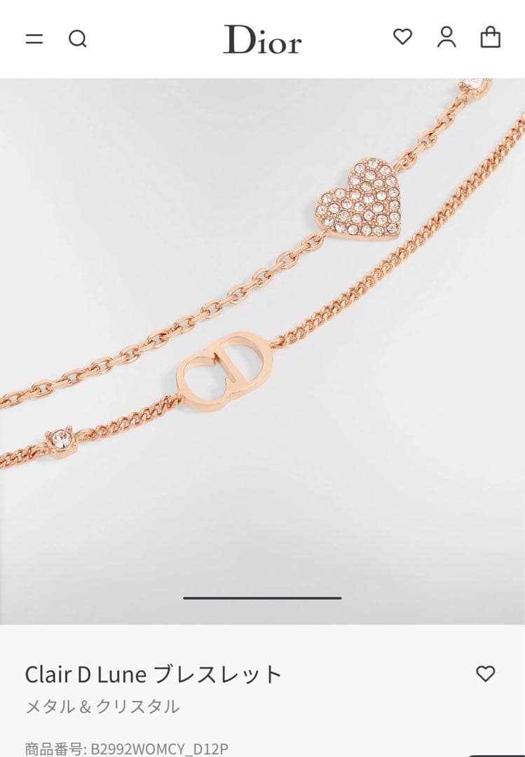 Clair D Lune ブレスレット ローズゴールド