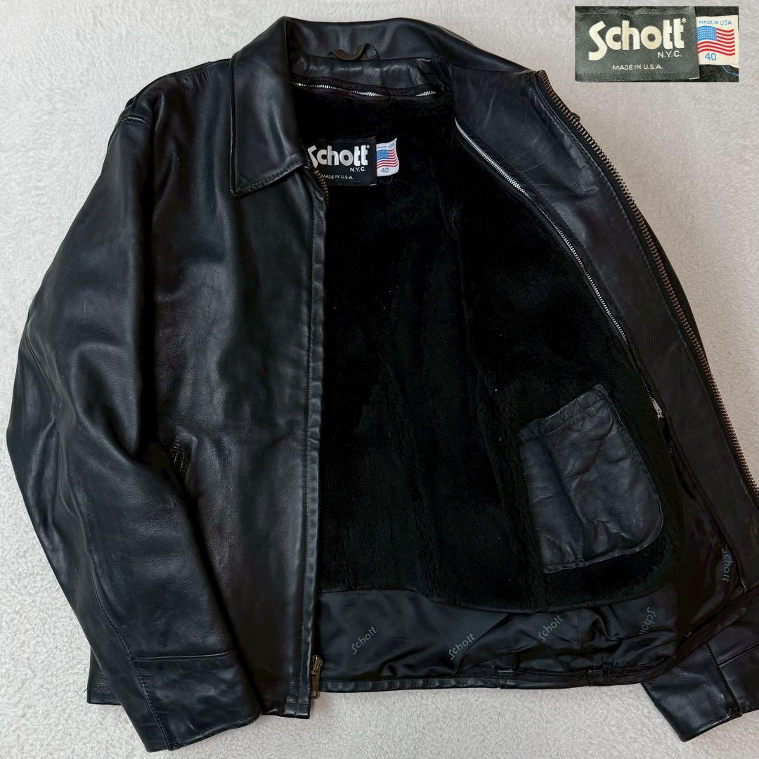 size40 schott AT101 ライダースジャケット 2way ライナー