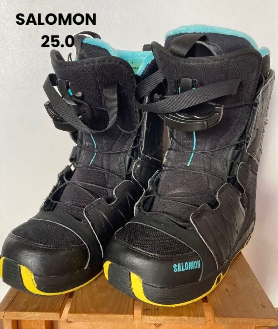 【美品】SALOMON スノーボードブーツ 25.0 サロモン