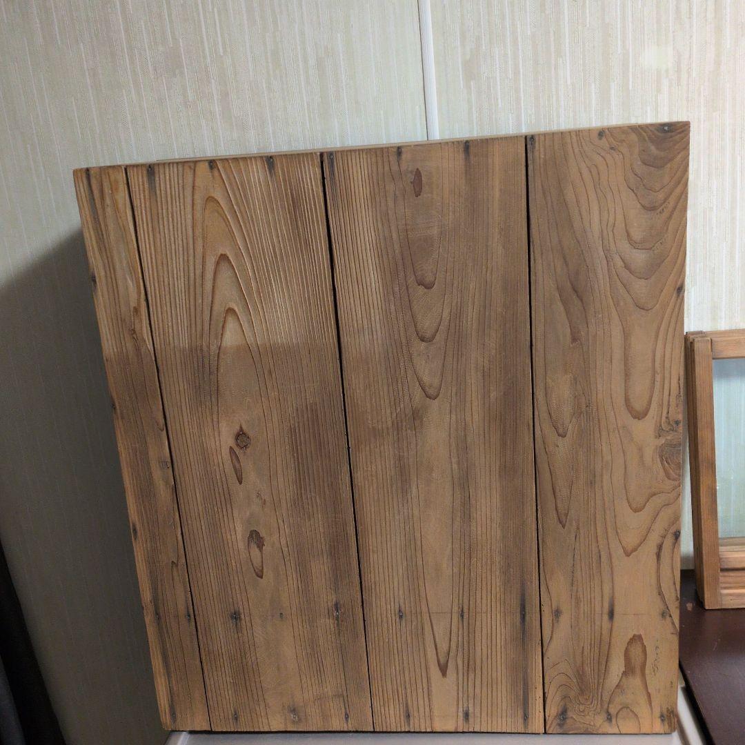 ブロカント古道具ビィンテージキャビネット ガラス扉付き