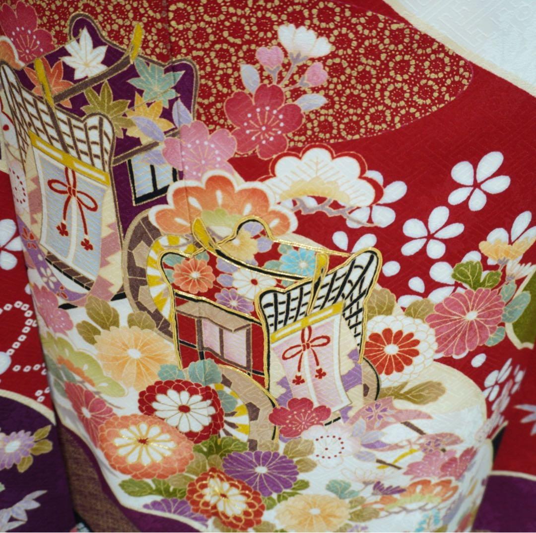⭐︎ hime703⭐︎振袖と帯　二点　正絹　成人式　卒業式【82】