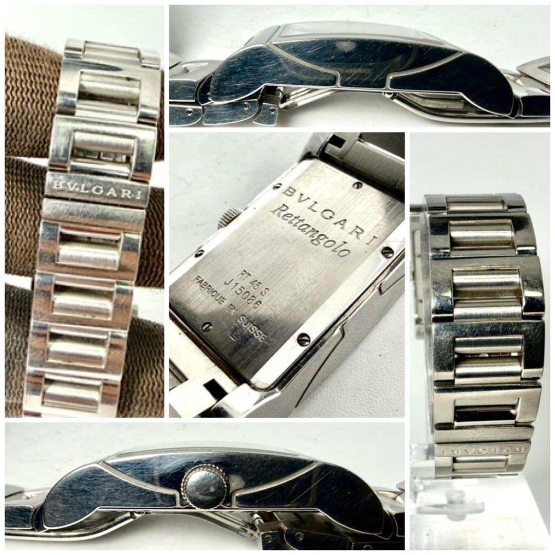 【美品/稼働品】ブルガリ レッタンゴロ 自動巻き デイト 腕時計 RT45S