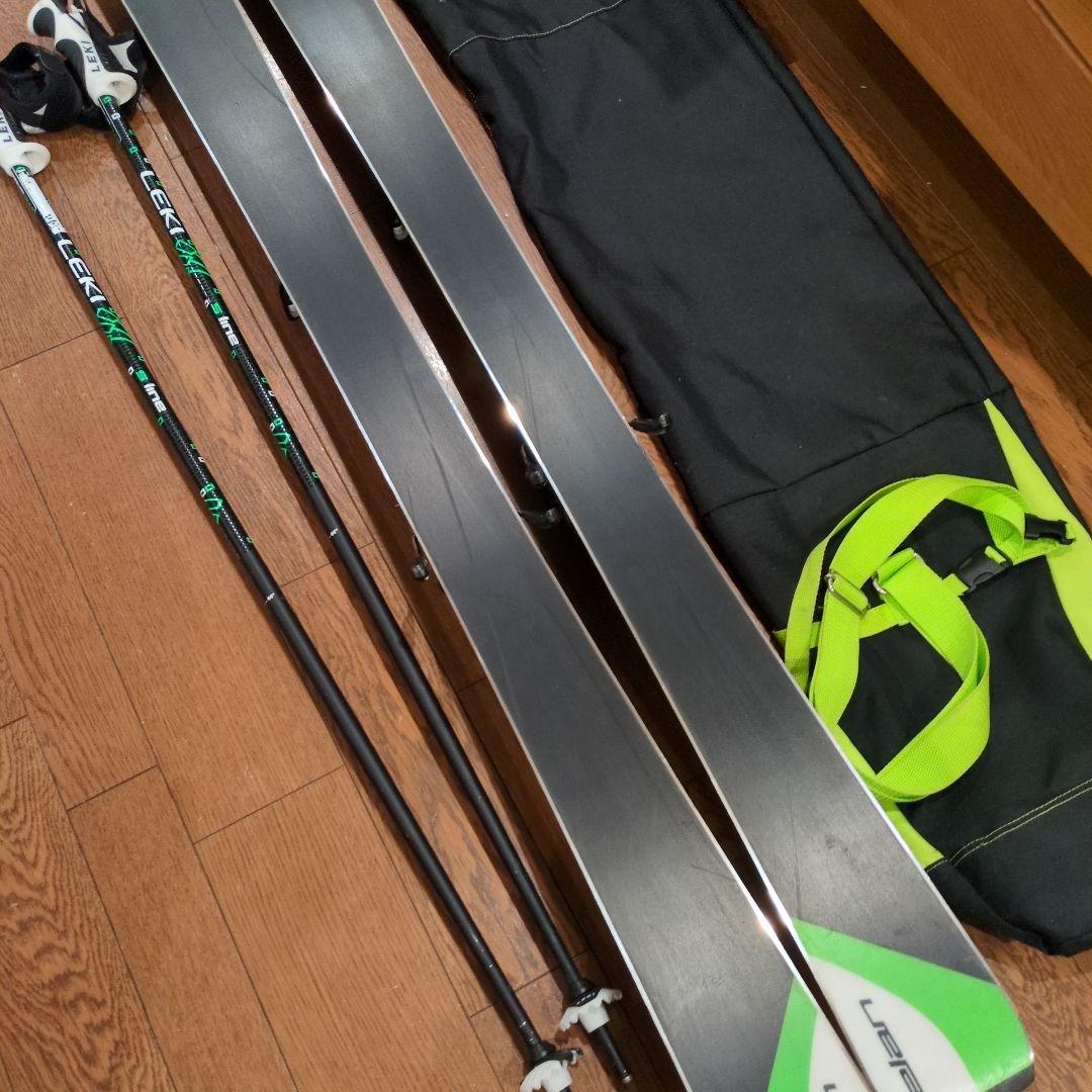 elan AMPHIBIO 10 160cmスキー LEKIストック、カバー付