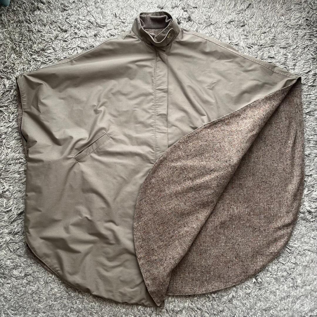 [US古着] 80s Woolrich 冬用リバーシブルポンチョ ネップ入ウール