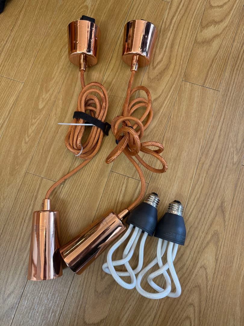 plumen drop cap 照明付　銅色ペンダントライト E26ソケット2個