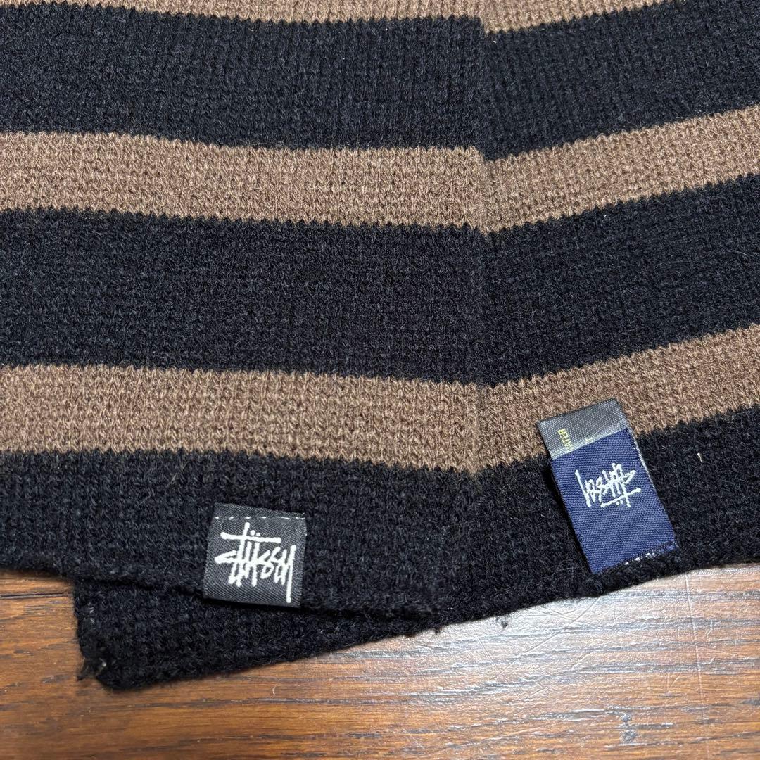 old stussy マフラー ボーダー ニット 90s USA製