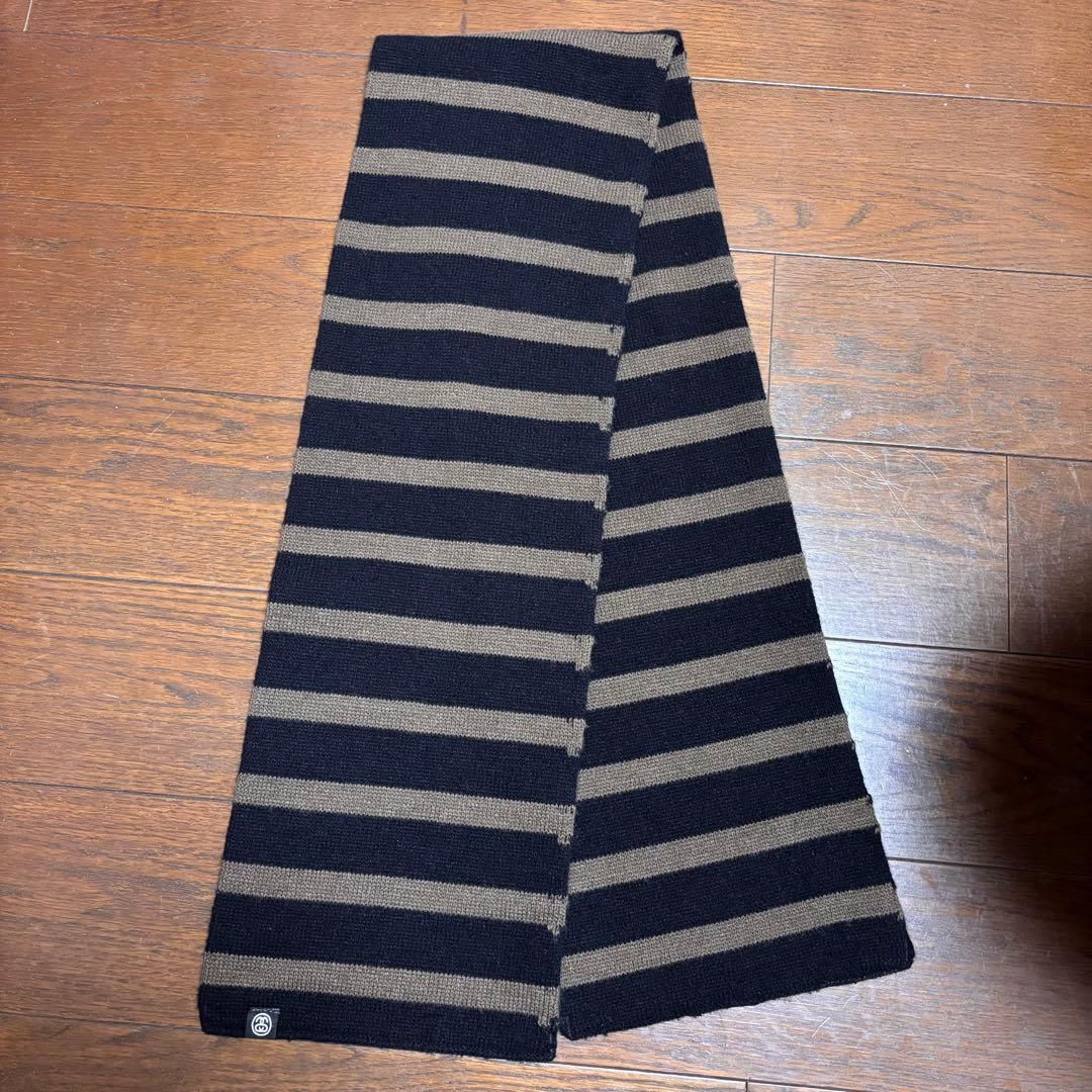 old stussy マフラー ボーダー ニット 90s USA製