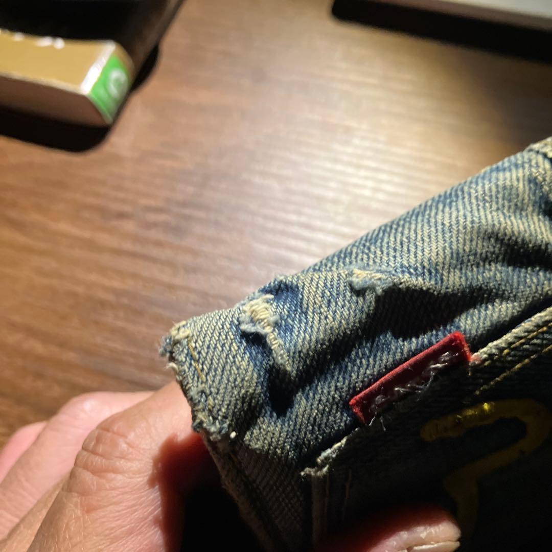 デニムポケットデザイン 二つ折り財布　ビンテージ