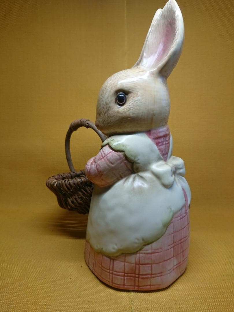 ラビット　兎　陶器　オブジェ　置物　インテリア　工芸品　美術品　A1123