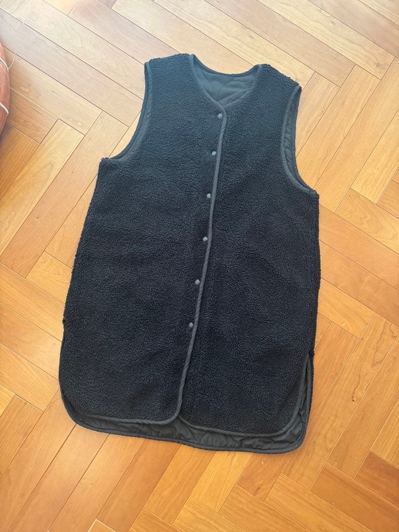 MIDIUMI（ミディウミ） キルティング リバーシブル ベスト　ブラック