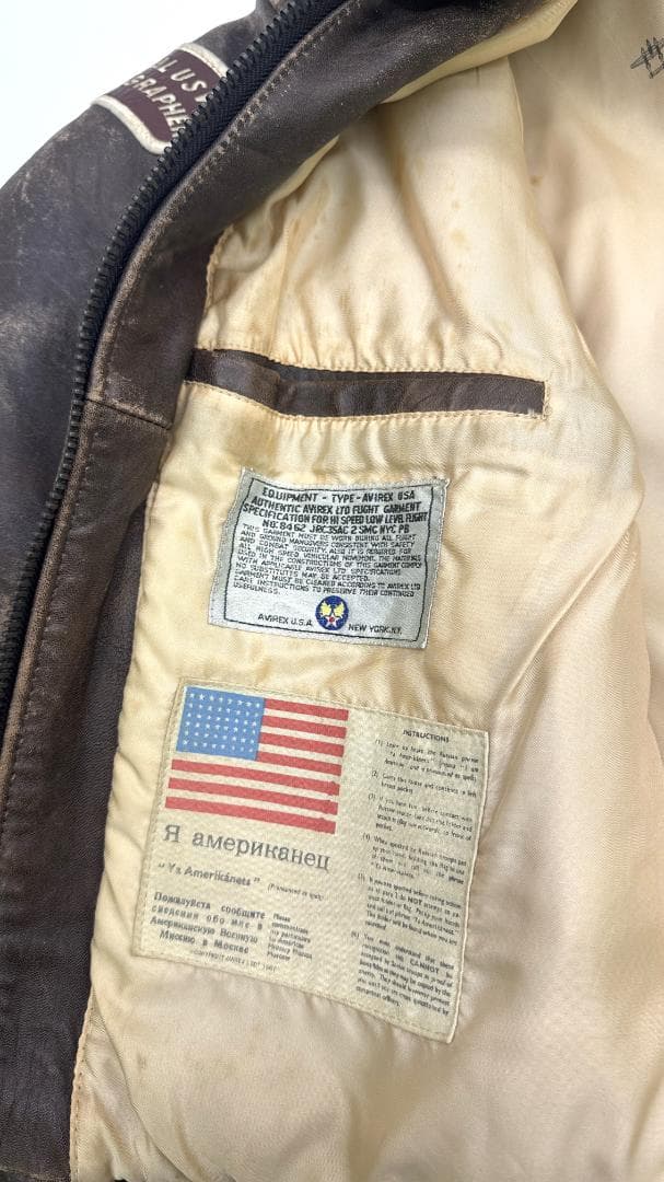 ★AVIREX アヴィレックス A-2 フライトジャケット レザー