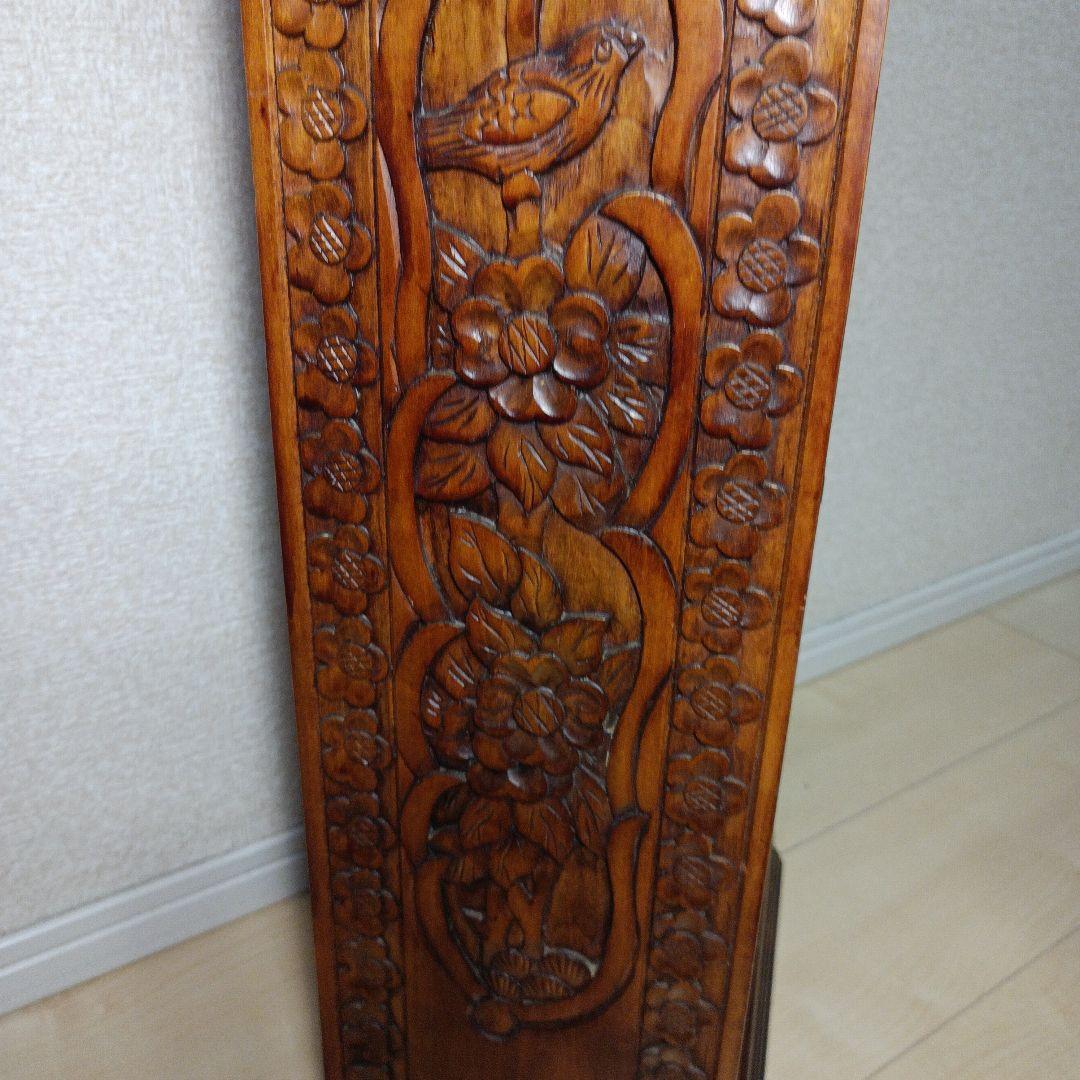 希少レア　アンティーク　木製 彫刻入り CD/DVD収納キャビネット/スタンド