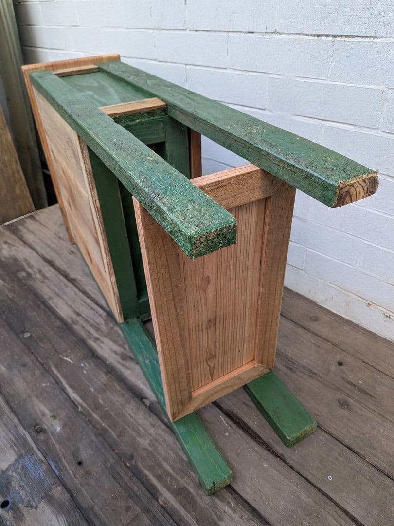 古材かざり棚　グリーン