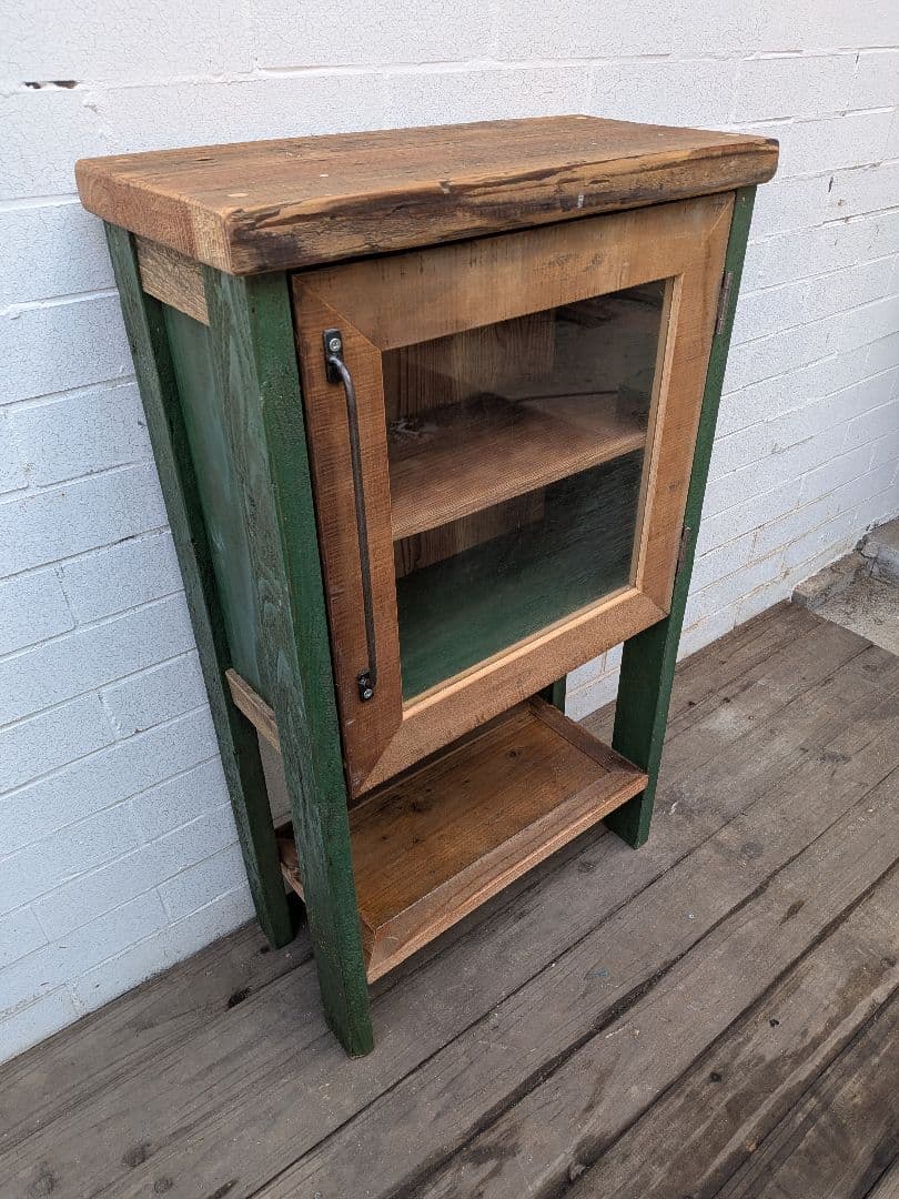 古材かざり棚　グリーン
