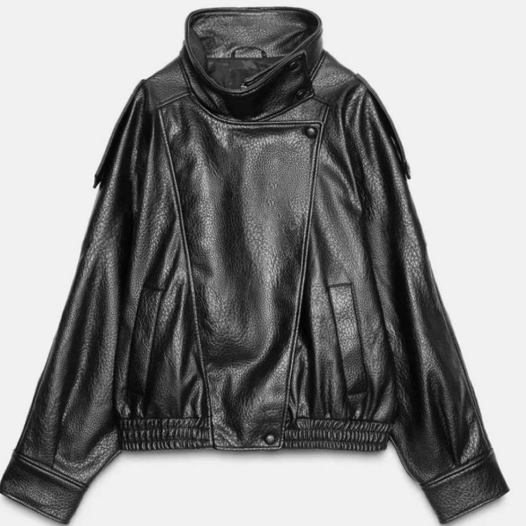 タグつき！ZARA フェイクレザージャケット Sサイズ