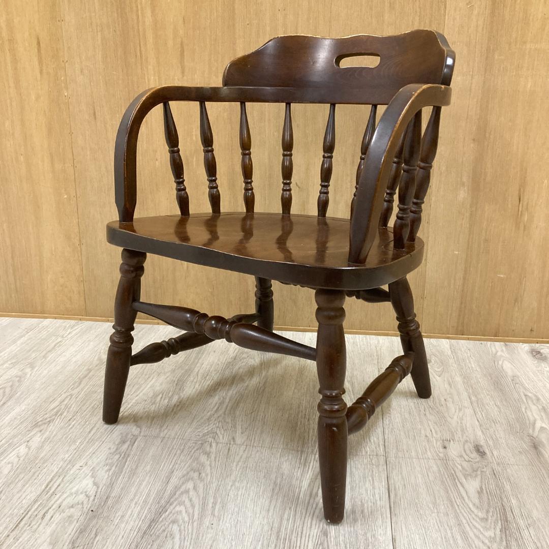 【柏木工】ヴィンテージ ダイニングチェア 椅子　アームチェア　アンティーク D