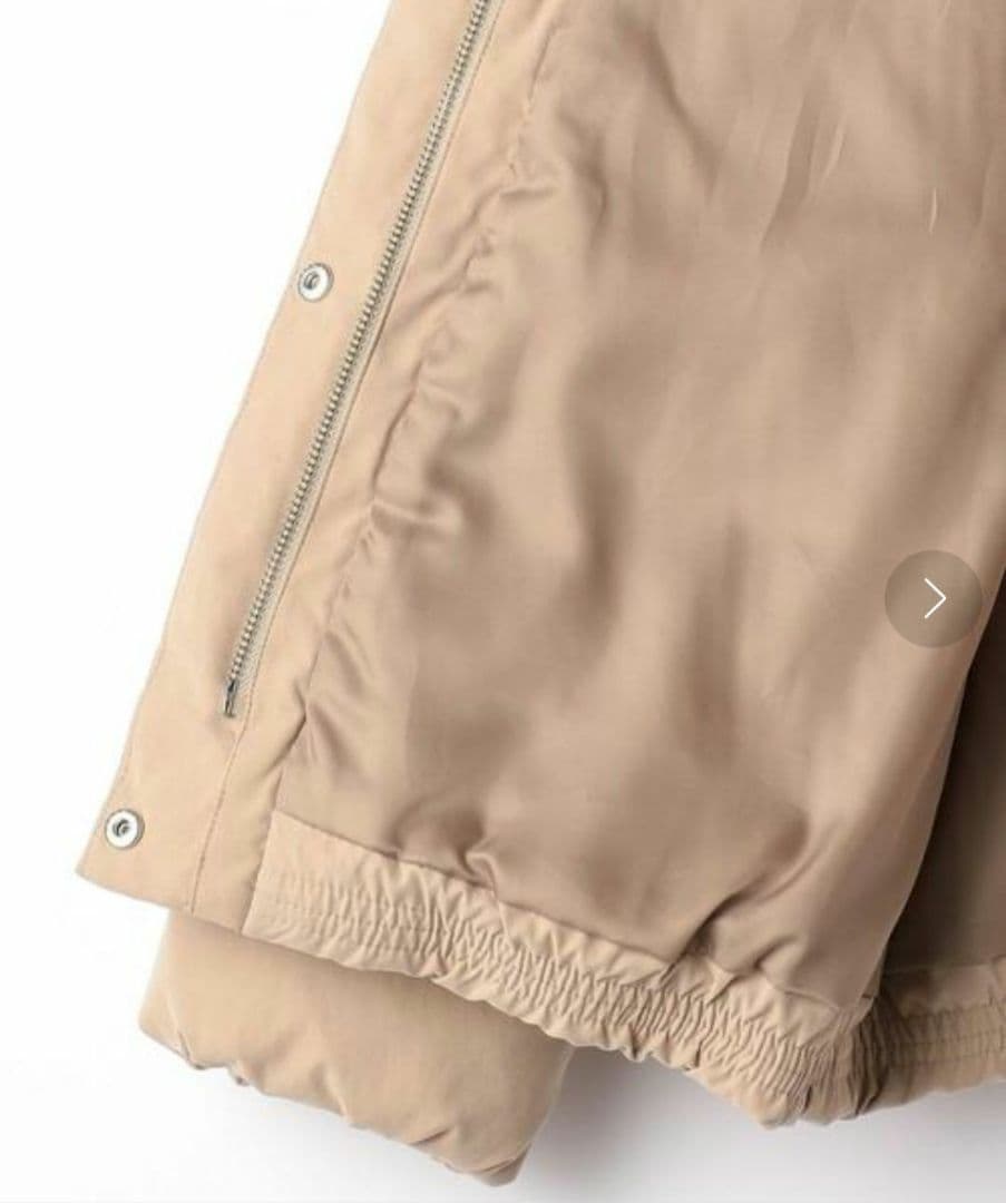 A DAY IN THE LIFE フェイクファーフードダウンコート　ベージュ