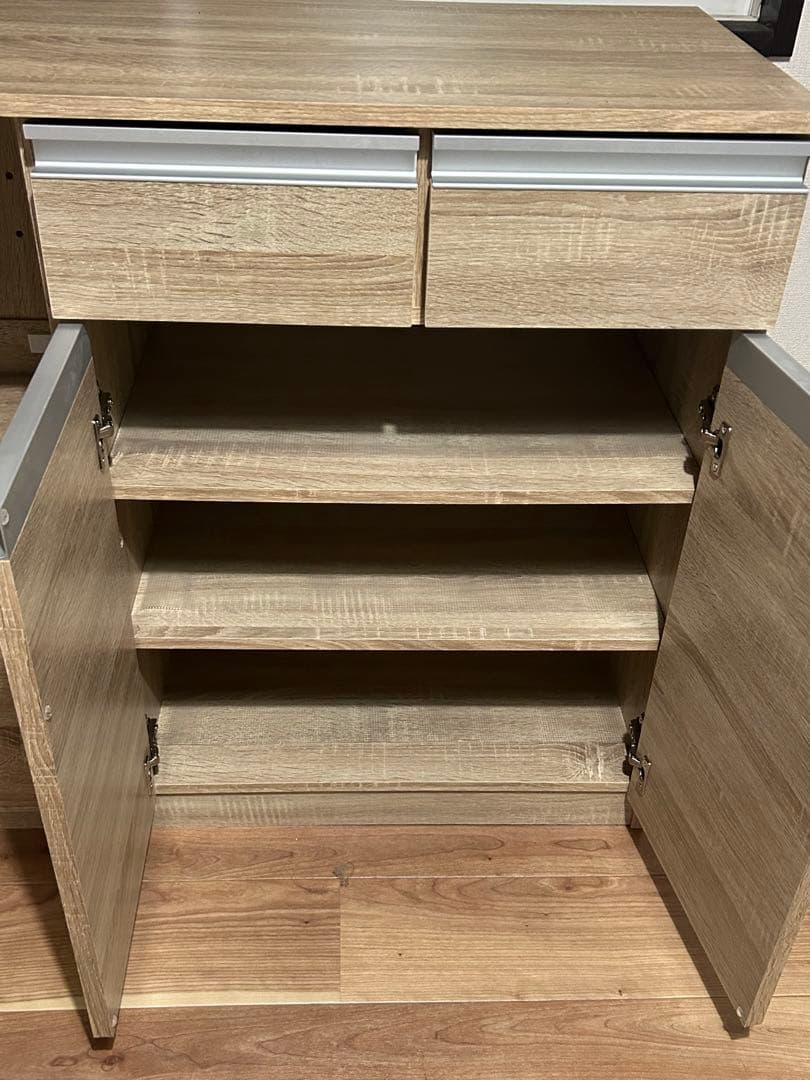 ぴっちゃん　キッチンカウンター 北欧風 118cm 収納 カウンター