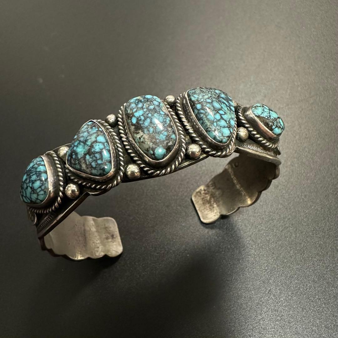 Navajo Gary Reeves 5連ターコイズ バングル