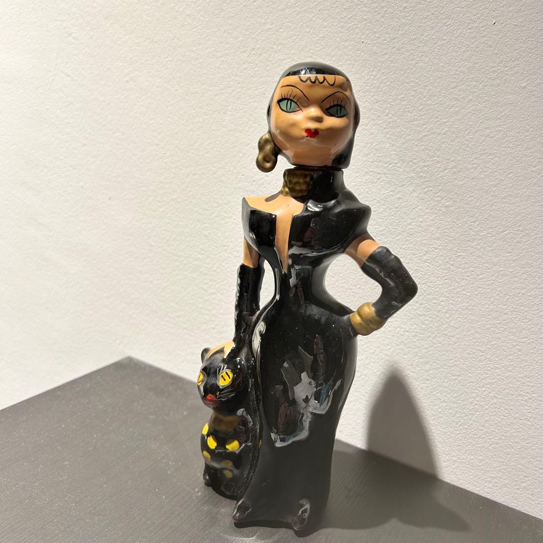 置物 60s woman&panther decanter