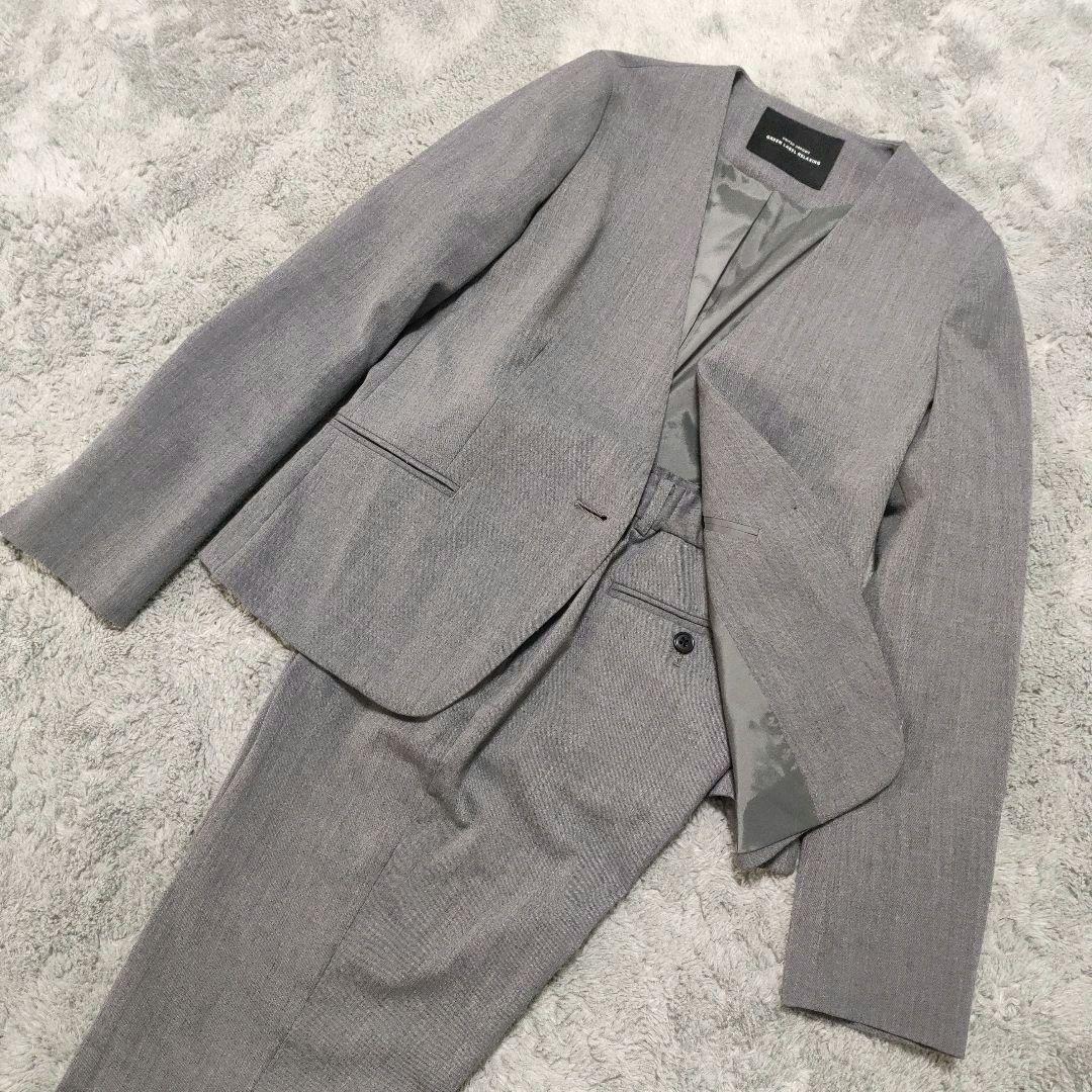 GREEN LABEL RELAXINGノーカラージャケット パンツスーツ　38