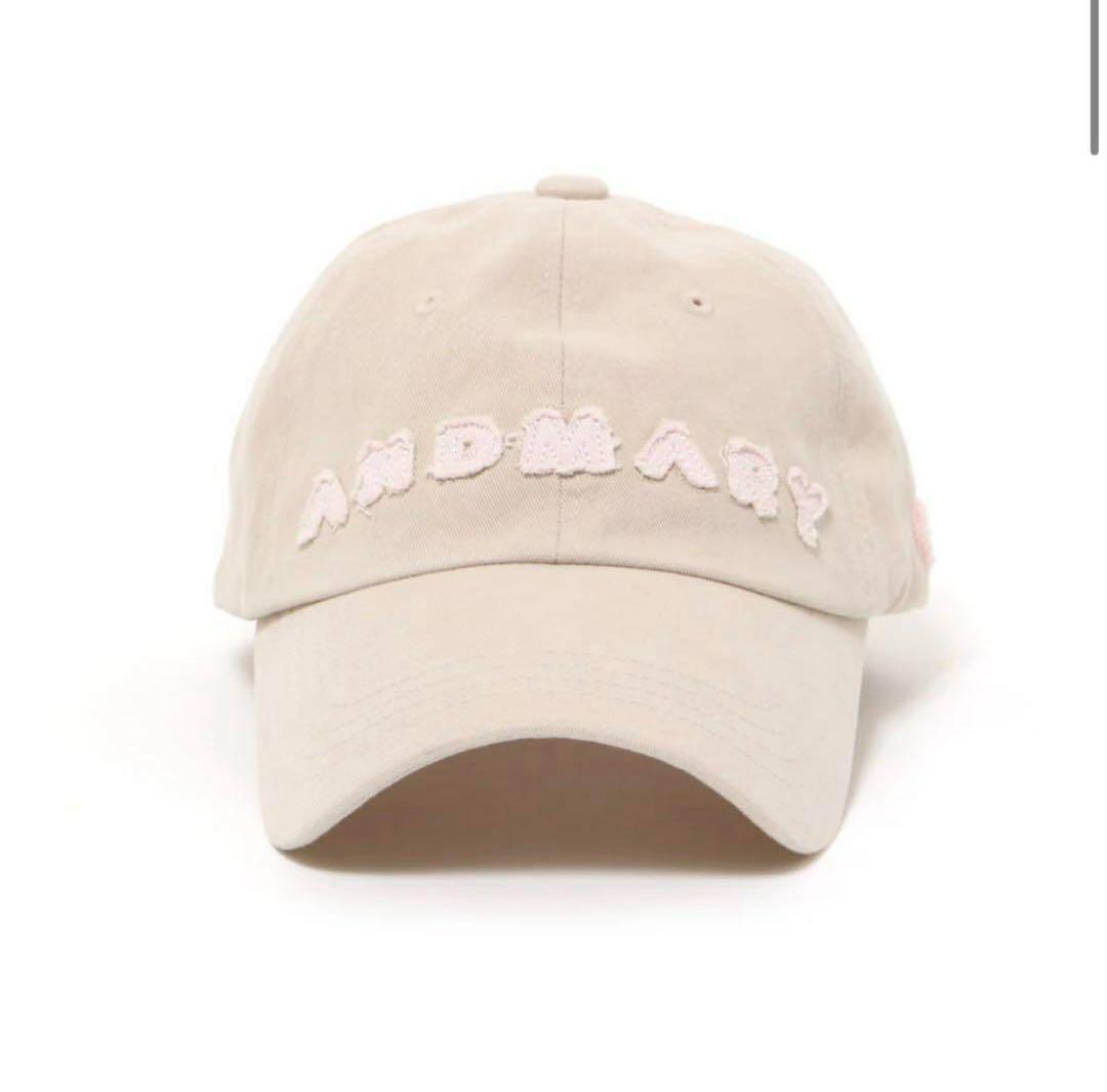 andmary Mary logo cap ベージュ