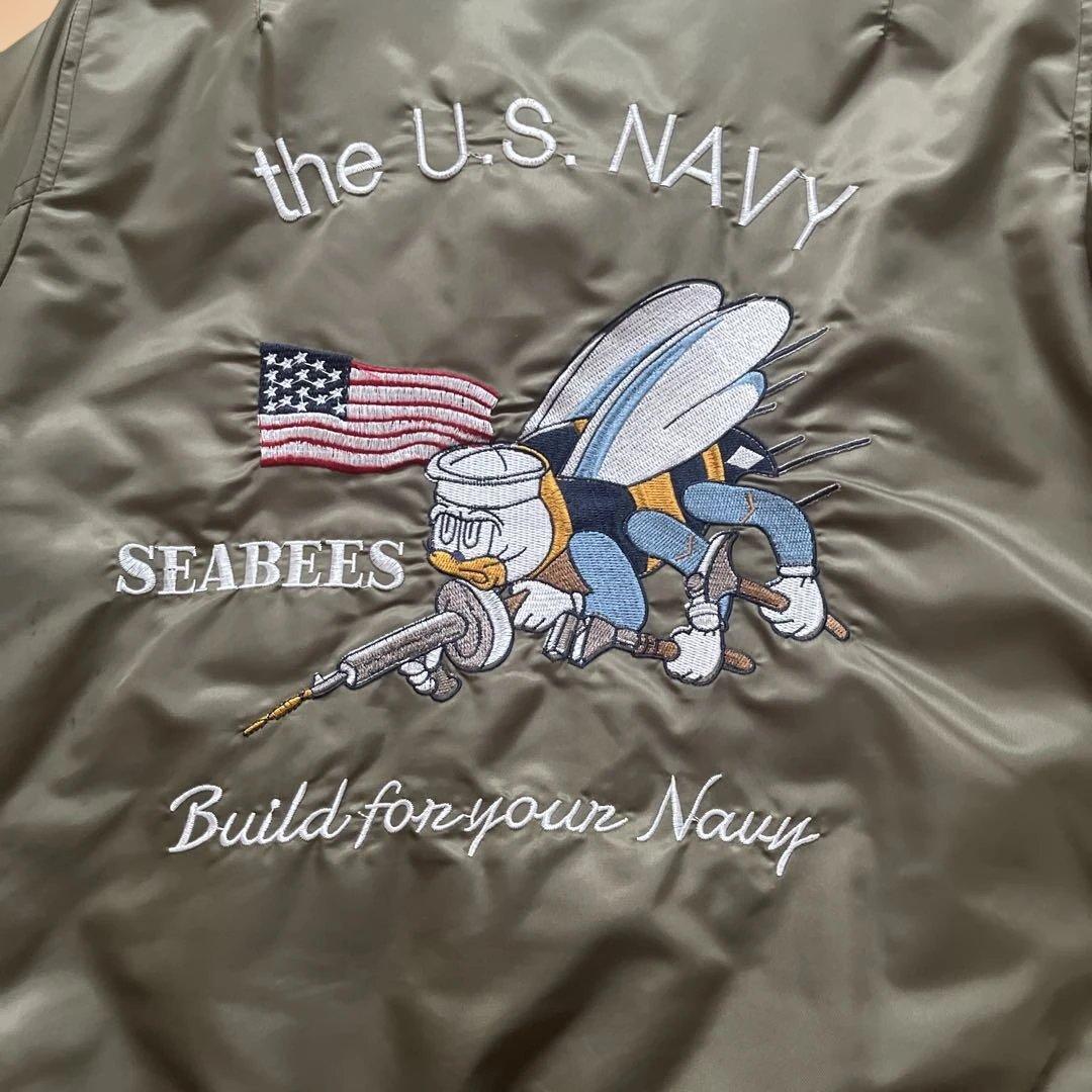 90s MA-1 フライトジャケット 刺繍