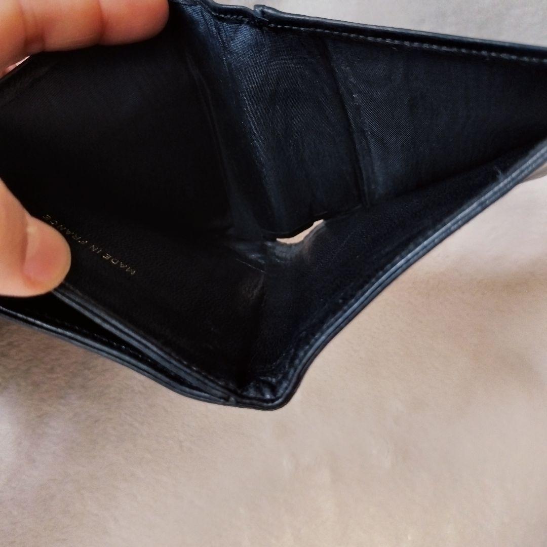 CHANEL シャネル　ラムスキン　 二つ折り財布　レザー　ブラック　ココマーク